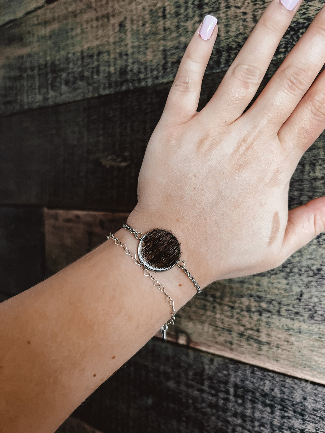 Circle Cowhide Bracelet