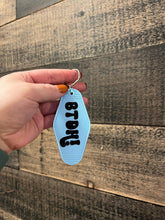 Load image into Gallery viewer, Retro Cowhide BTDH Keychain (Blue)
