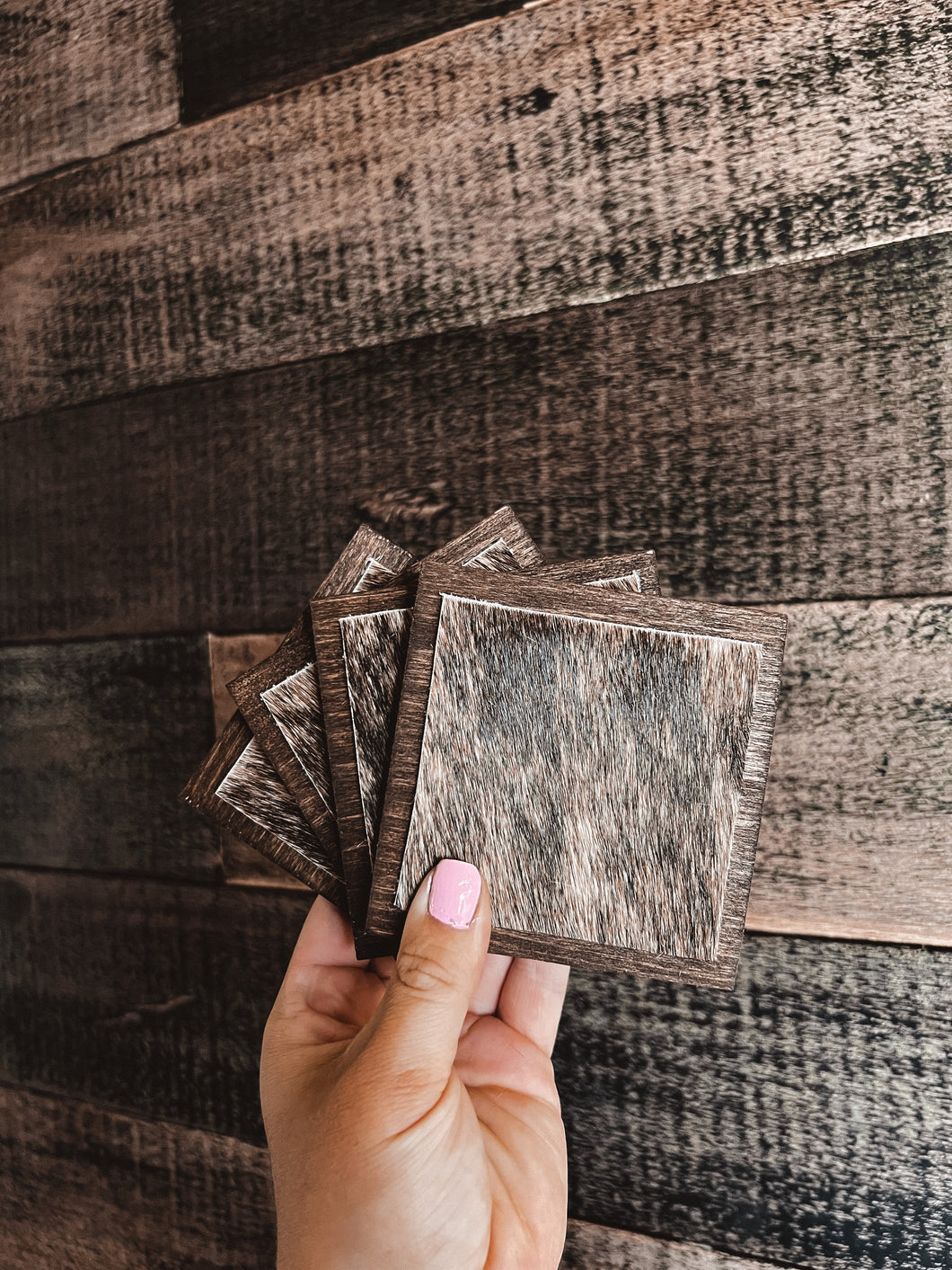 Cowhide Coasters